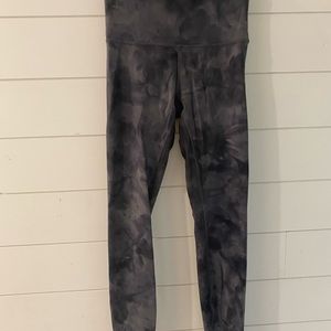 Lululemon Wunder Under Grey Tie Dye Leggings